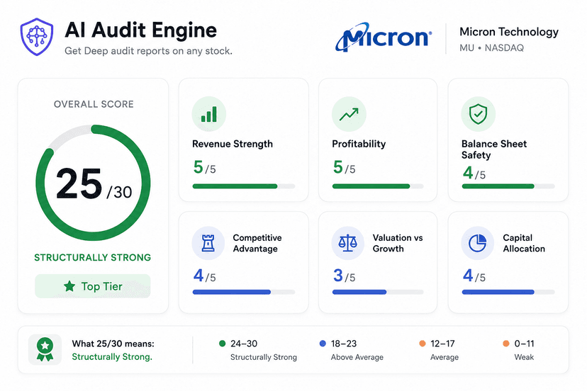 MU AI stock audit report